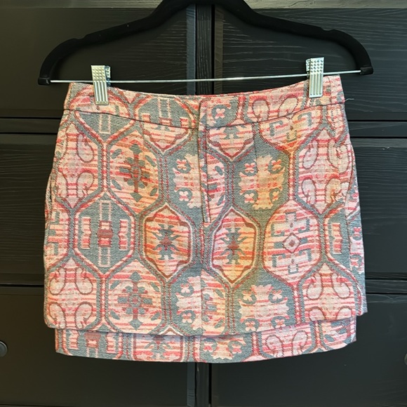 Grey and Pink Maje Mini Skirt France Size 34 - Picture 2 of 3